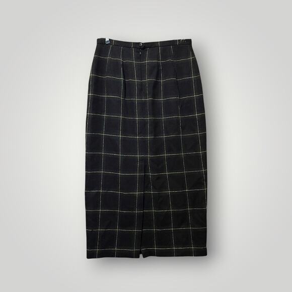 Vintage Harve Benard Sport Plaid Pencil Skirt Women's Size 10 100% Wool - Picture 2 of 10